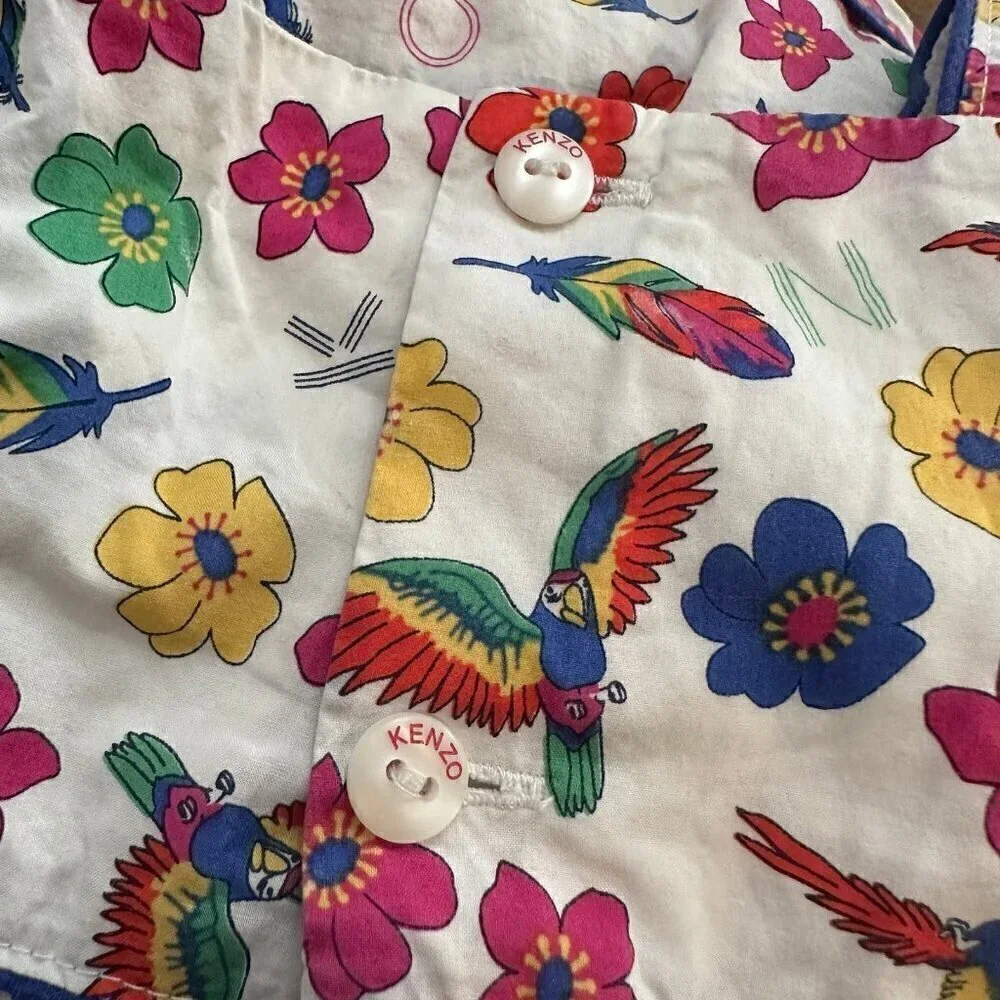 Kenzo kids tropical cotton dress